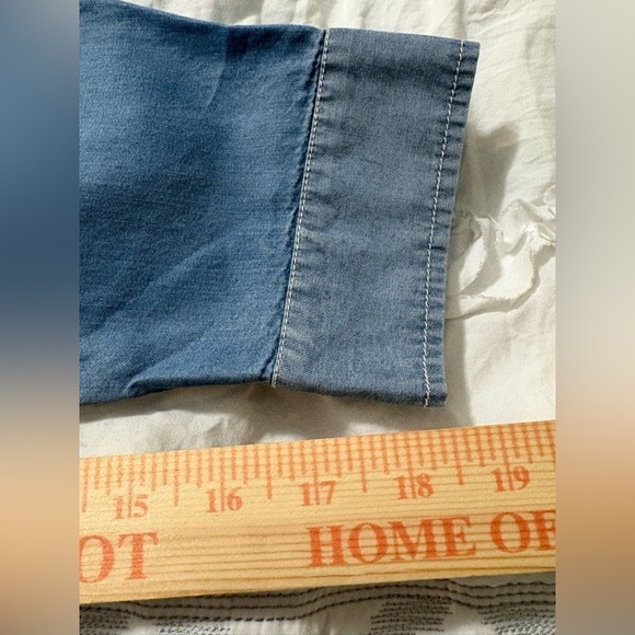 Stella Carakasi Crossroads Tencel Blue Shades Tunic. Asymmetrical Hem, Pockets - Picture 11 of 16